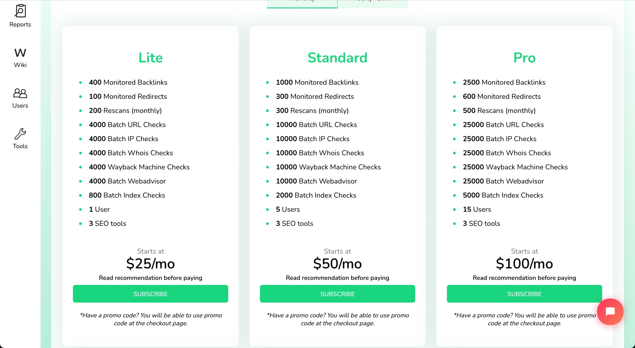 Linkchekerpro - Pricing details