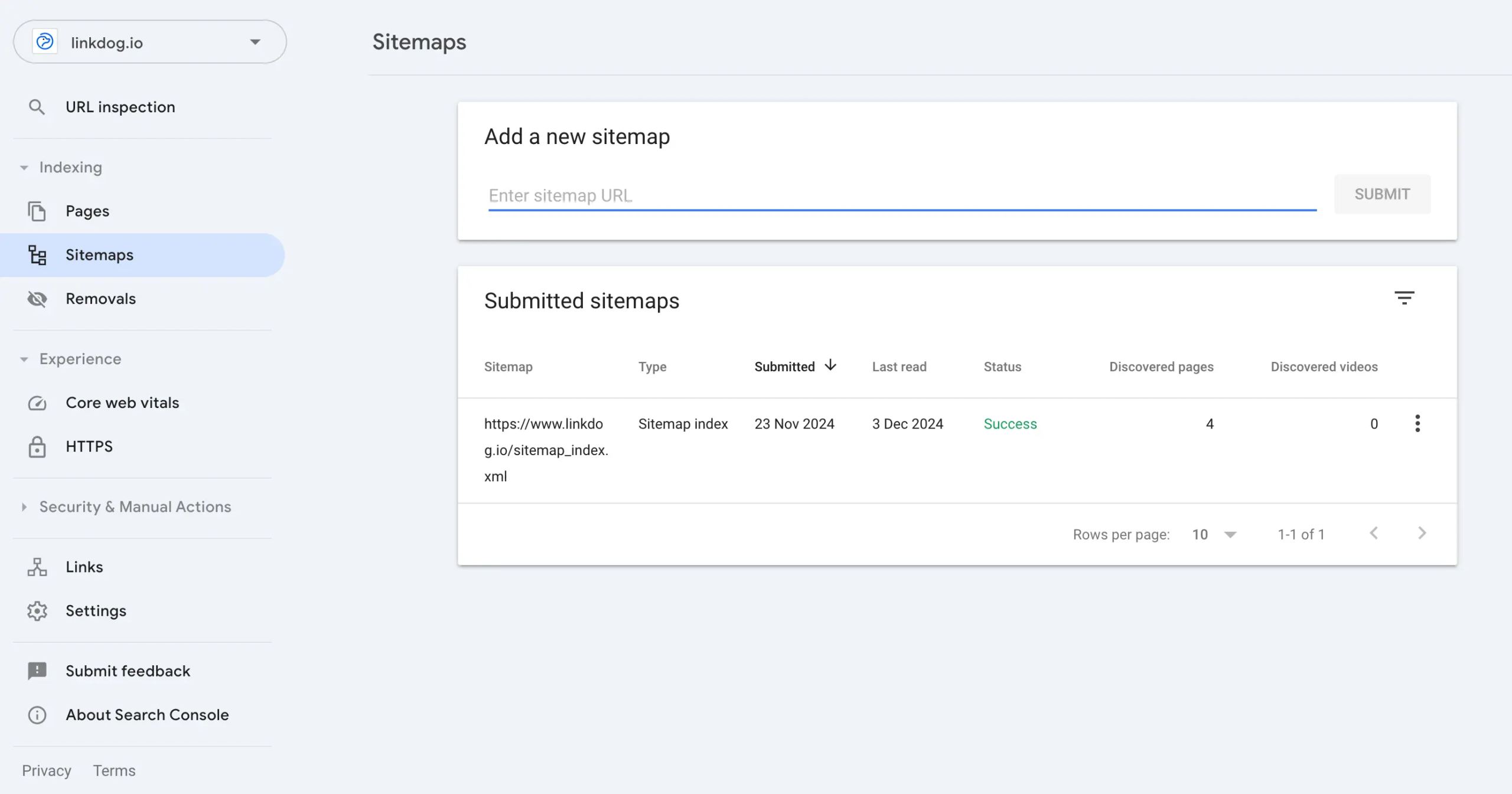 GSC - Submit Sitemap